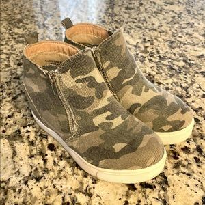 Camo Wedge Sneakers